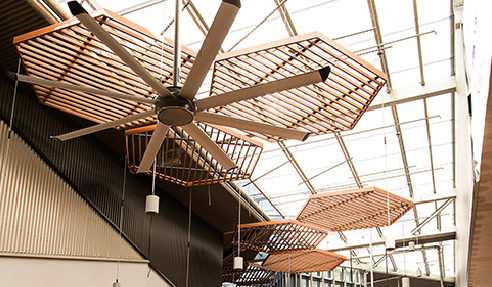 Sustainable Battens Woodgrain Finish for Casuarina Square Shopping Centre